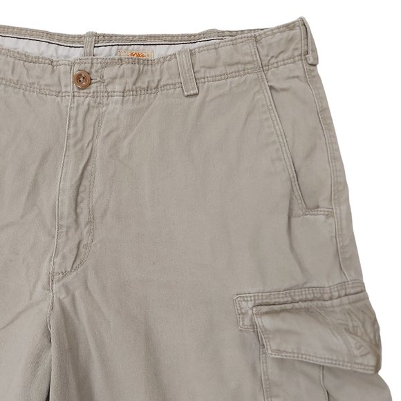 Timberland Cargo Shorts Mens 38 Beige Flat Front High Rise Cotton Outdoor Hiking - Picture 5 of 10